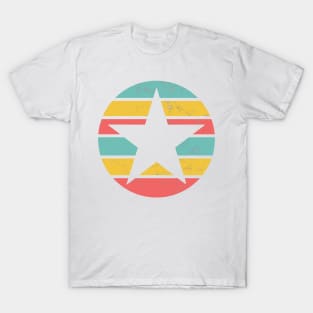 Star Design Vintage Distressed T-Shirt